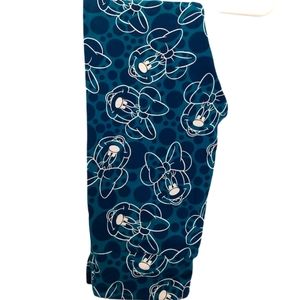 Lularoe Adult Size OS Leggings Minnie Mouse Blue Teal One Size Disney
